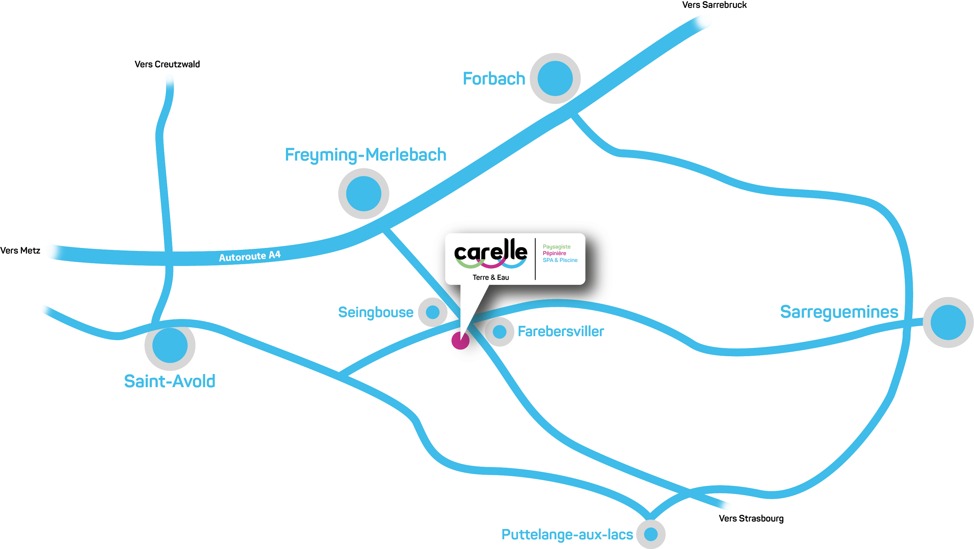 Plan de situation de la pépinière Carelle Groupe